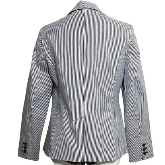 Jones New York The Julia Jacket Blue Pinstripes Stretch New Size 10 - Picture 3 of 16
